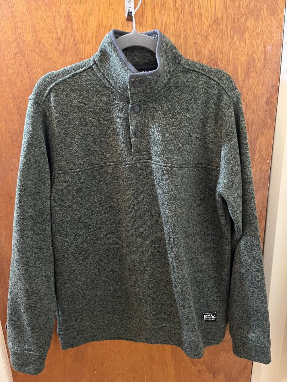 Eddie Bauer Men's Radiator Fleece Snap Front Pullover Basil Medium